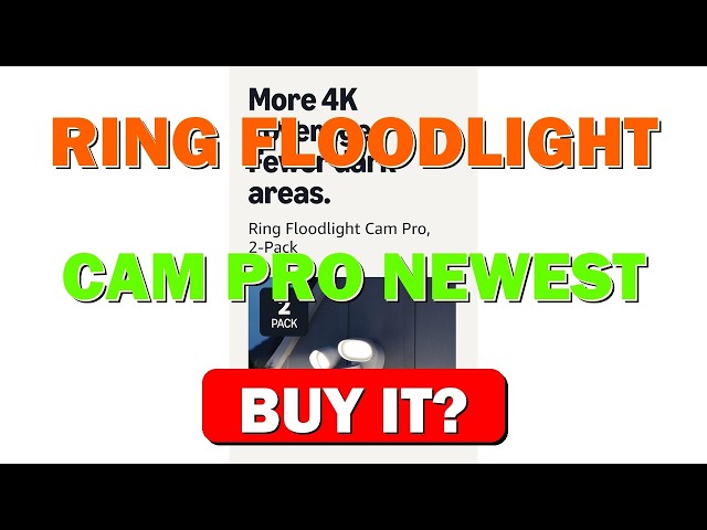 Ring Floodlight Cam Pro (newest model) — Retinal 4K with wide-angle video, - B0FV9965FM