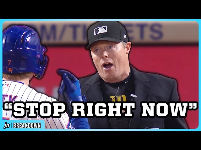 Umpire makes a terrible call then threatens to eject the player, a breakdown