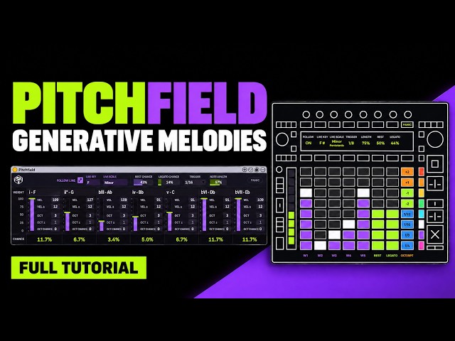 Pitchfield: Probability Pitch Map Melodic Sequencer | Ableton Live & Push Tutorial