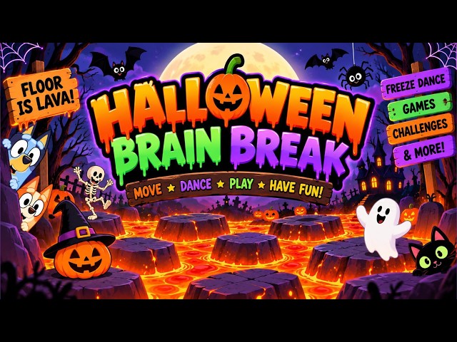 🎃 Halloween Floor Is Lava Freeze Dance 👻 | Kids Brain Break