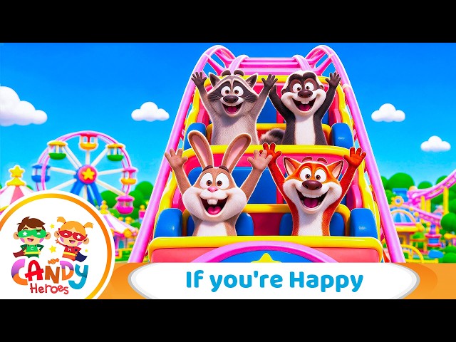 Candy Heroes - If You're Happy and You Know It 😄 With NEW Fun Actions! | Kids Songs