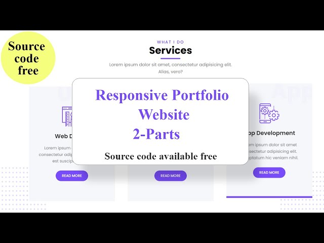 Personal Portfolio website using HTML, CSS and JavaScript (from scratch)  | Part - 2