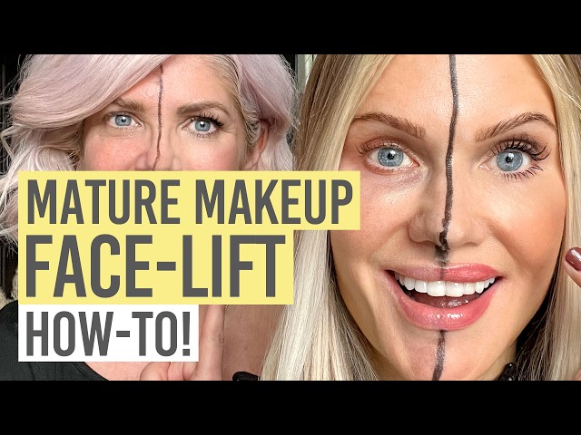 NATURAL AND QUICK FACE-LIFT | MAKEUP TECHNIQUES FOR MATURE SKIN 👏😯