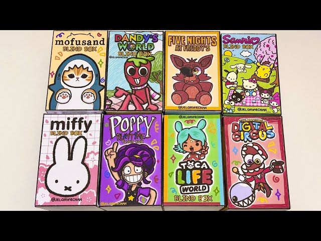 🍓paper diy 🍓FNAF TADC DANDY￼’S WORLD BLIND BOX unboxing! | asmr