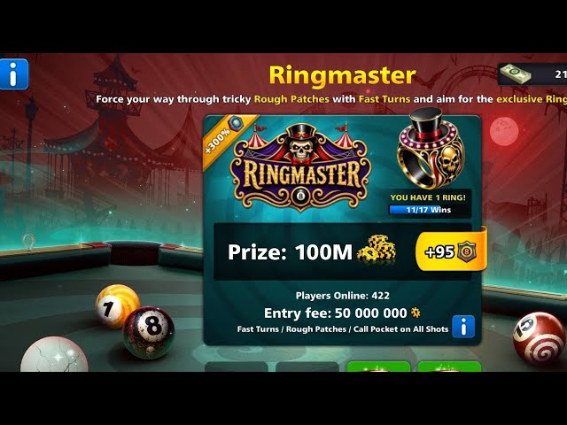 RINGMASTER 😱 EVENT UNLOCK 2 RING 8 BALL POOL