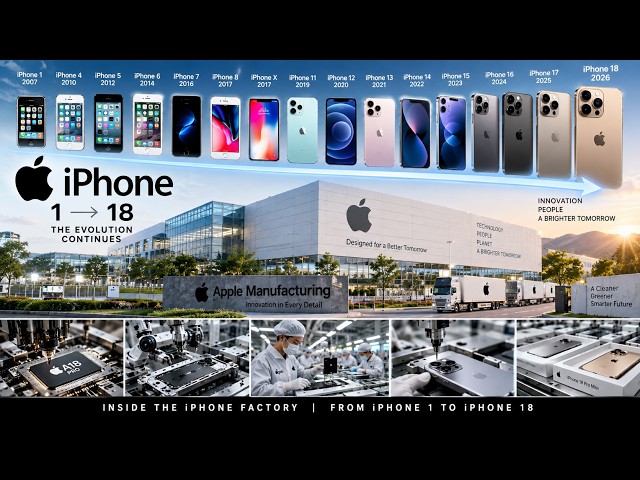 Inside the iPhone Factory: From iPhone 1 to iPhone 18 | The Evolution of Apple’s Smartphone