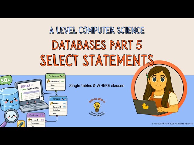 A Level Computer Science - Databases 5 - SELECT Statements