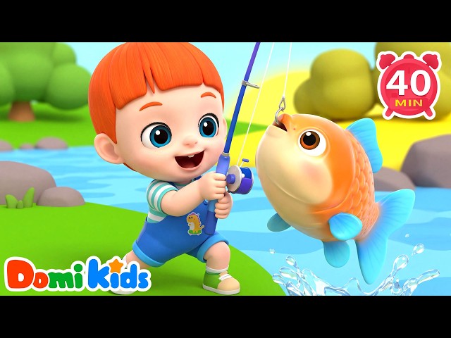 Count the Fish Splashing in the Stream! 🎵 ｜ Counting Songs ｜ Nursery Rhymes ｜ Domi Kids
