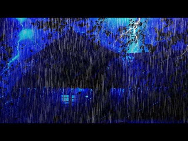Thunderstorm Sounds for Better Sleep, Fall Asleep Faster Heavy Rain on a Tin Roof Powerful Thunder