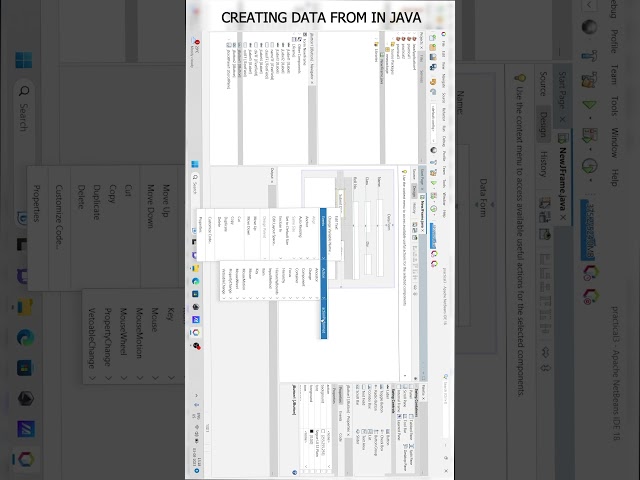 Form Creation In Java. #class #javascript #tutorial #programming #shorts #ytshorts