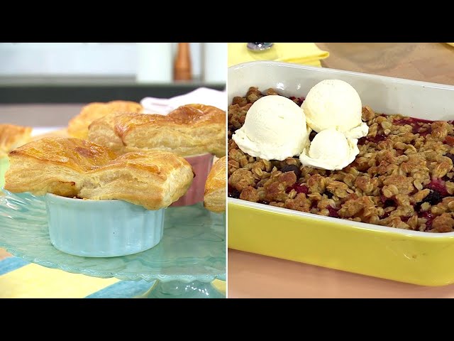 Chicken Pot Pies With a Fruity Crisp Dessert: Get the Recipes!