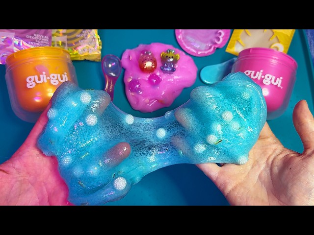 ASMR Trying NEW Gui Gui Slimes (Whispered)