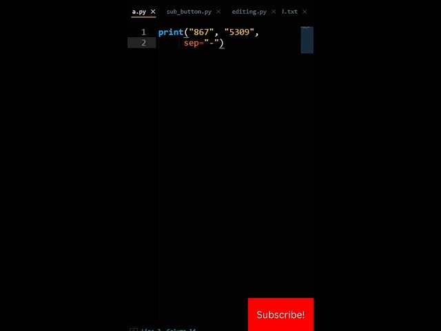 Python Print Separator | Python Tutorial For Beginners