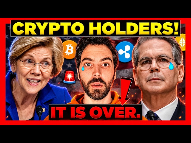 the face of a man who knows crypto is done vs the face of the woman who killed it