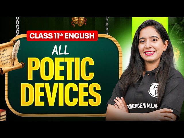 Class 11 English Poetic Devices 🔥✅| Figures of Speech | Literary Devices Easy Explanation