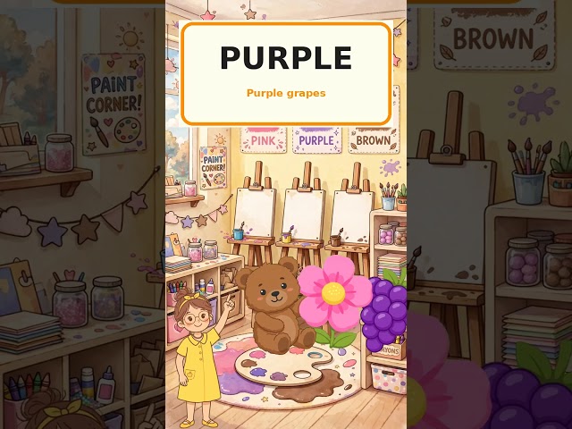 Learn Colours for Toddlers | Pink Purple Brown #Shorts