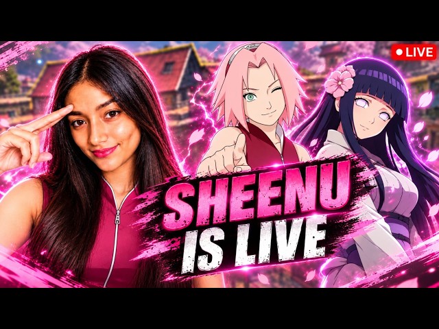 🔴FREE FIRE LIVE WITH SHEENU | NARUTO X FREE FIRE | RANKPUSH & CUSTOM GAMPLAY 😍