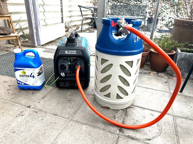 KS 3100iG S Generator test gasoline and 11kg LPG