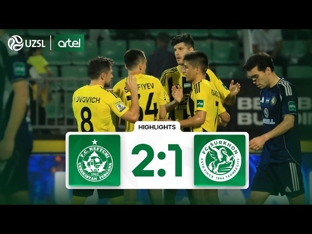 Superliga 21-tur. Neftchi - Surxon bahsida kiritilgan gollar va xavfli vaziyatlar (Highlights)