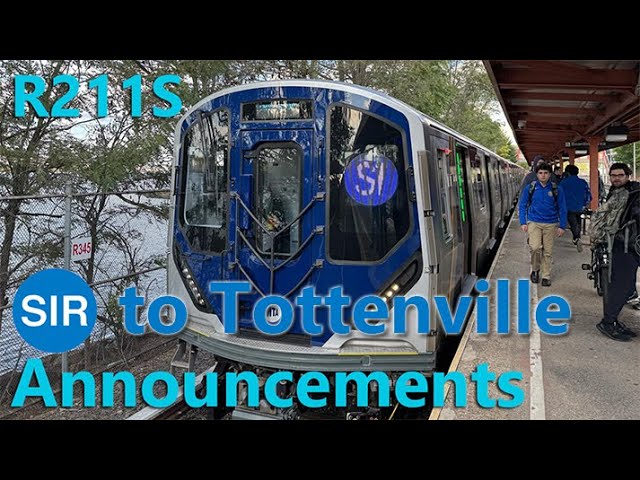 R211S Staten Island Railway AAS Automated Announcements - Tottenville Local, Eastbound