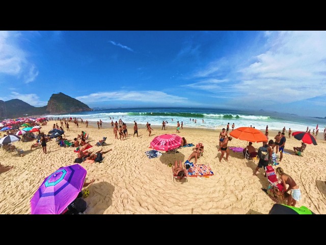 Leme Beach Crowded Altinha 360 VR Tour – Rio de Janeiro Summer Vibe 🇧🇷