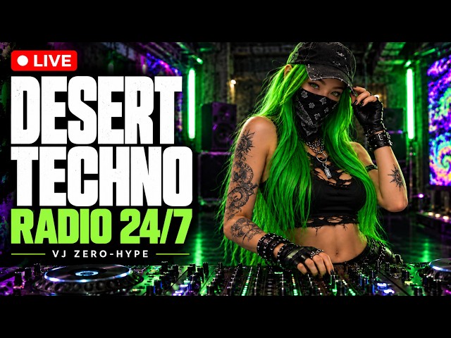 DESERT TECHNO RADIO 24/7 🔴 Hypnotic Techno & Tribal Grooves | VJ ZERO-HYPE – GOOSIC