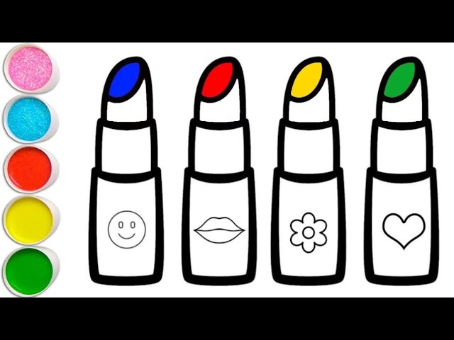 💄 Learn Lipstick Colors |💋 Fun Makeup for Kids | Colors Learning🍎🍒🍌🍓