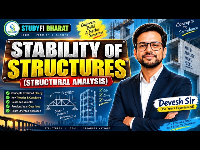 L 03 - Determinacy & indeterminacy - Part 1 | RSSB JE 2026 & RPSC AE Civil Engineering #rssbje