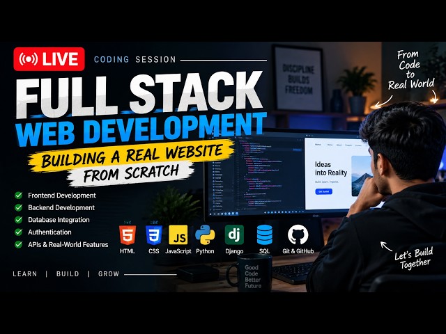 LIVE FULL STACK WEB DEVELOPMENT | BUILDING A REAL-WORLD WEBSITE FROM SCRATCH