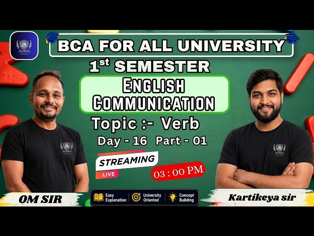 #trnding #bca Verb | Day 16 | Part - 01 | BCA 1st Semester | English Grammar