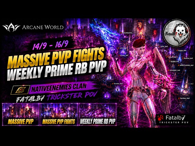 Weekly Prime RB PvP | 14/9–16/9 | ArcaneWorld Lineage2 Main