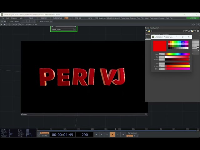 3D Letter Generator - Touchdesigner