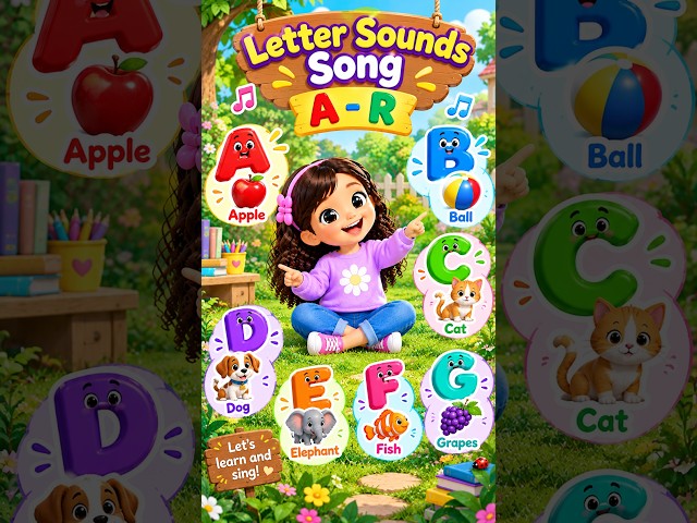 Letter Sounds Song A-R | Phonics for Kids