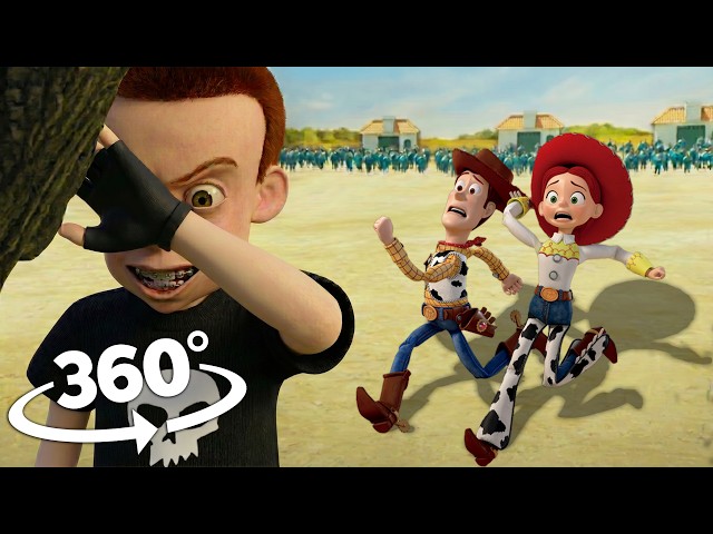 360° Squid Game - Toy Story Characters Plays Red Light, Green Light ! | VR 4K