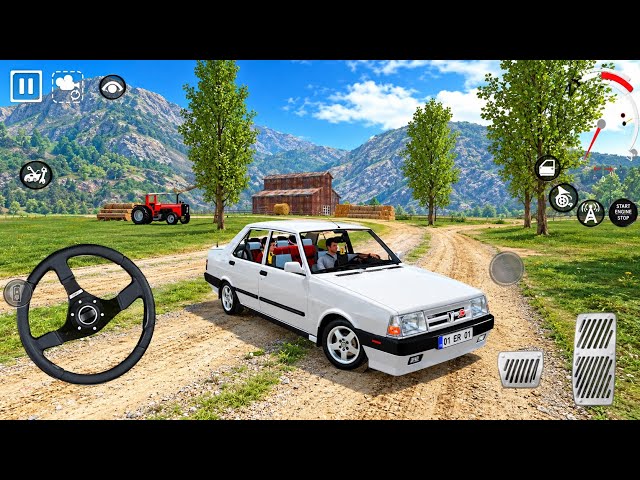 🚗 White Car Driving Simulator Gameplay in the Mountains | Realistic Driving 4K | Alpha Drive