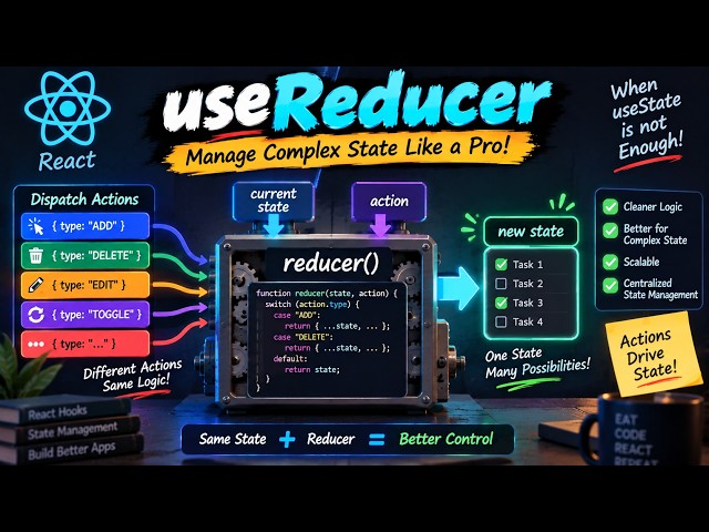 🔥 React useReducer Hook Explained | Manage Complex State Easily