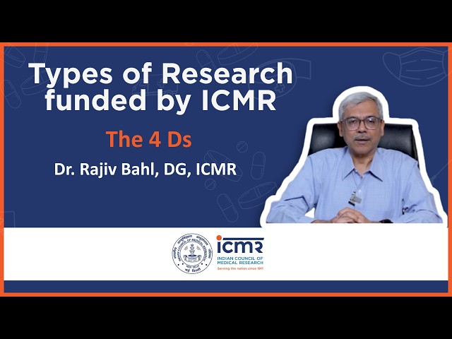 Types of Research Funded by ICMR | Understanding the 4Ds with Dr. Rajiv Bahl