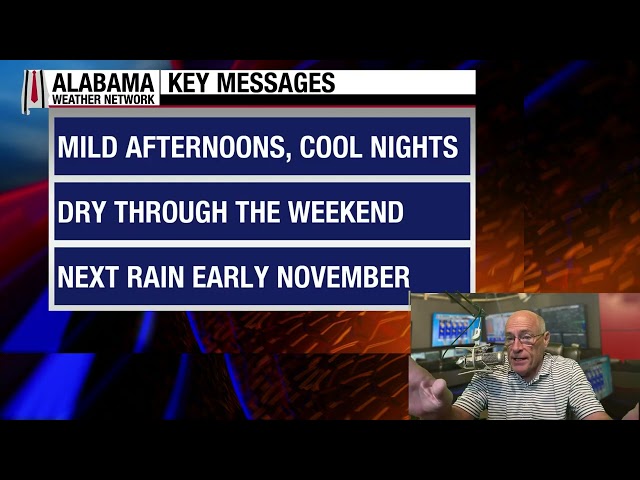 Sunny Fall Days Continue: Alabama Forecast for Monday Morning October 19, 2026