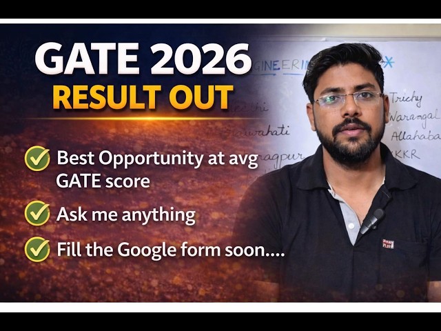 Don't Waste Your GATE Score || GATE Results 2026 || CSE EE ECE ME CE IN || GATE Counselling 2026