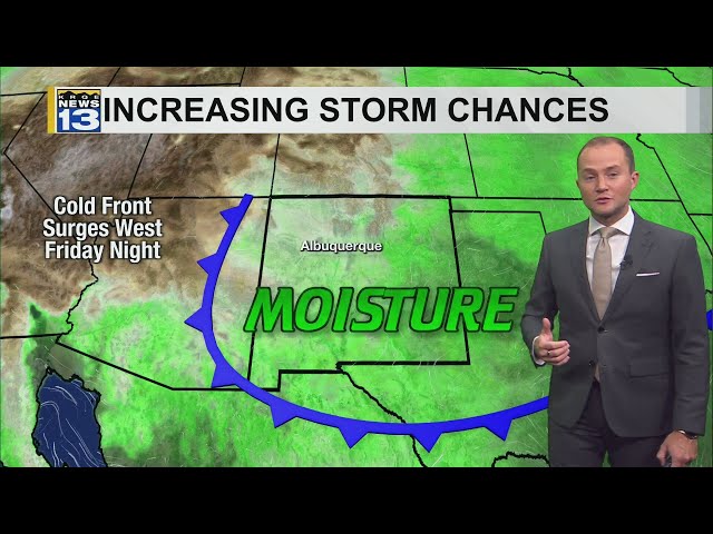 Cold front to bring higher storm chances, slightly cooler temperatures by Saturday