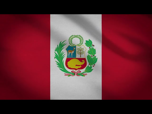 4K Peru flag waving stock footage video