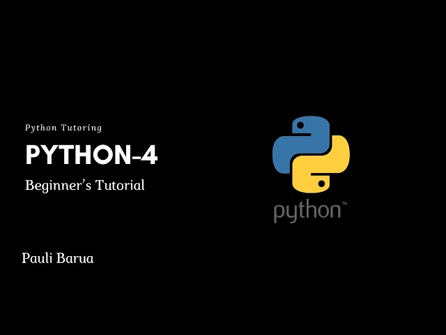 Python For Beginners - Part 4