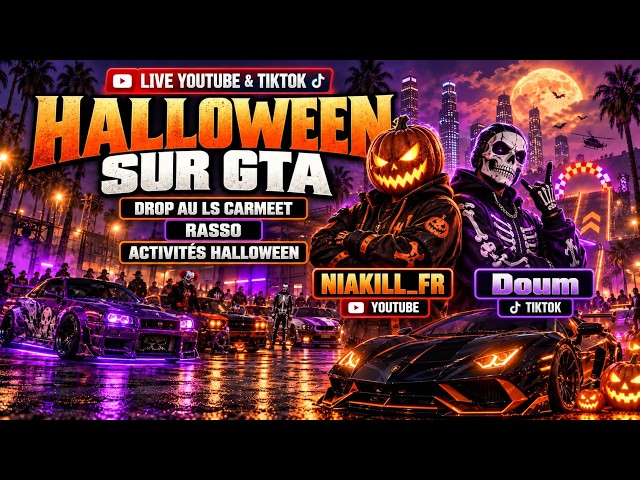 🔴LIVE PS5🔴 SPÉCIAL HALLOWEEN DROP/RASSO/ACTIVITÉS 🎮GTA 5 ONLINE 🎮