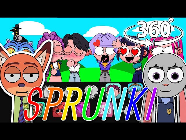 SPRUNKI KPOP HUNTRIX REACT IN 360 ZOOTOPIA 2