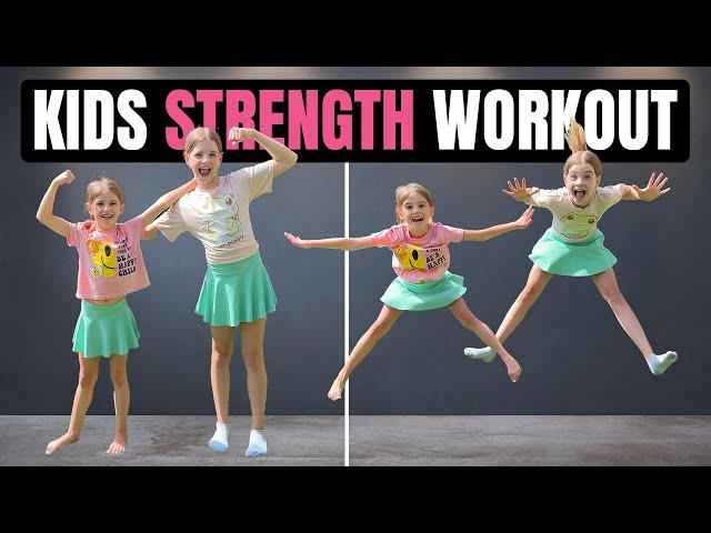 "GET STRONG" Kids Workout (SPRING) // Kids Exercises GREAT FOR DANCE TRAINING