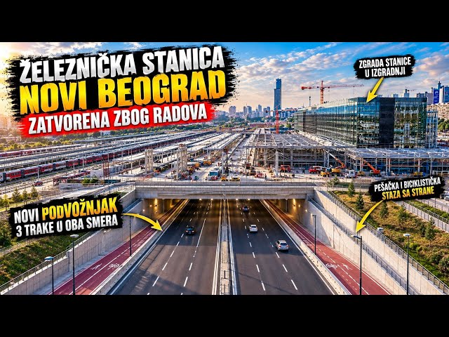 🚆 ŽELEZNIČKA STANICA NOVI BEOGRAD ZATVORENA DO KRAJA GODINE! 😱 NOVI PODVOŽNJAK I NOVA FASADA BAS-A