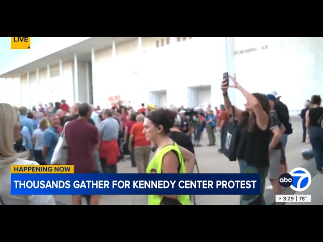 Thousands gather for Kennedy Center protest