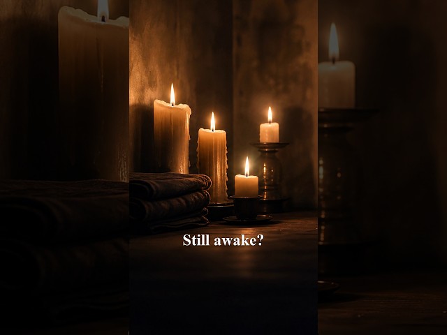 Still awake? 🌧️🕯️ Rainy Night by Candlelight | Soft Piano & Rain #Shorts