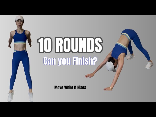 10 Min EMOM Workout 🔥 Squats + Push-Up Ladder (10 Rounds Challenge), Can you finish this?
