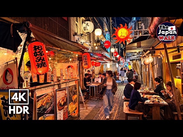 Osaka Nightlife – Hidden Backstreets of Umeda | Japan Walk | 4K HDR